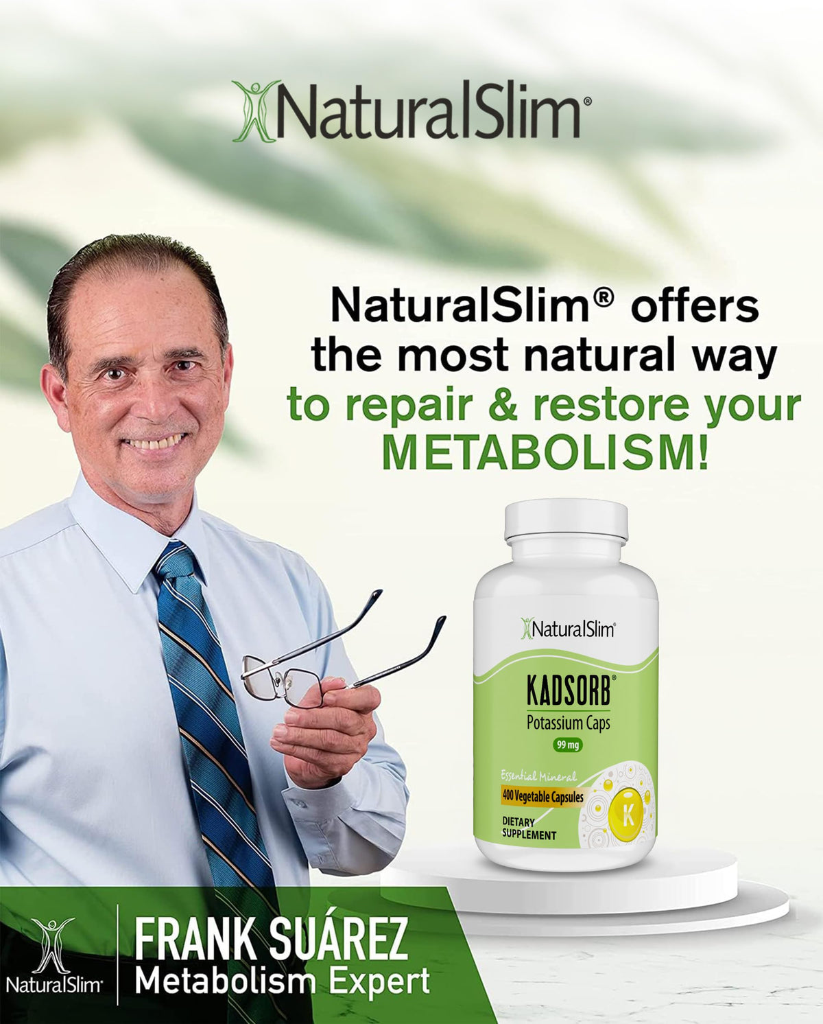 NaturalSlim Natural Potassium Citrate Gluconate 99 mg - Kadsorb