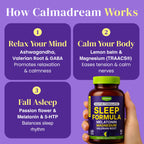 SUPLIMATE Calmadream Natural Sleep Aid Melatonin Magnesium - 60 Capsules - image 2