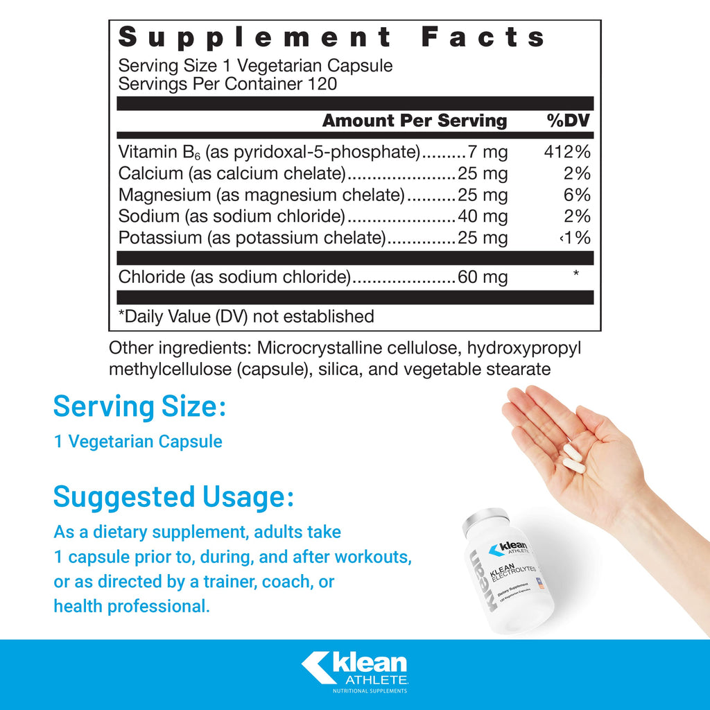Klean Athlete Klean Electrolytes - 120 Capsules - image 2