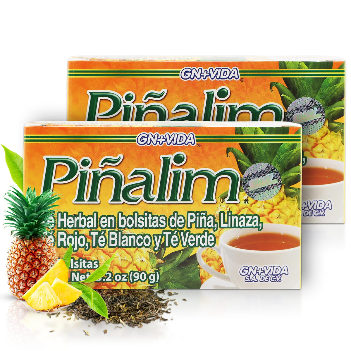 PIÑALIM Pineapple Herbal Tea Blend - 60 Tea Bags
