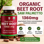 1 Body Beet Root Capsules 1360mg 20:1 Extract - 60 Capsules - image 5