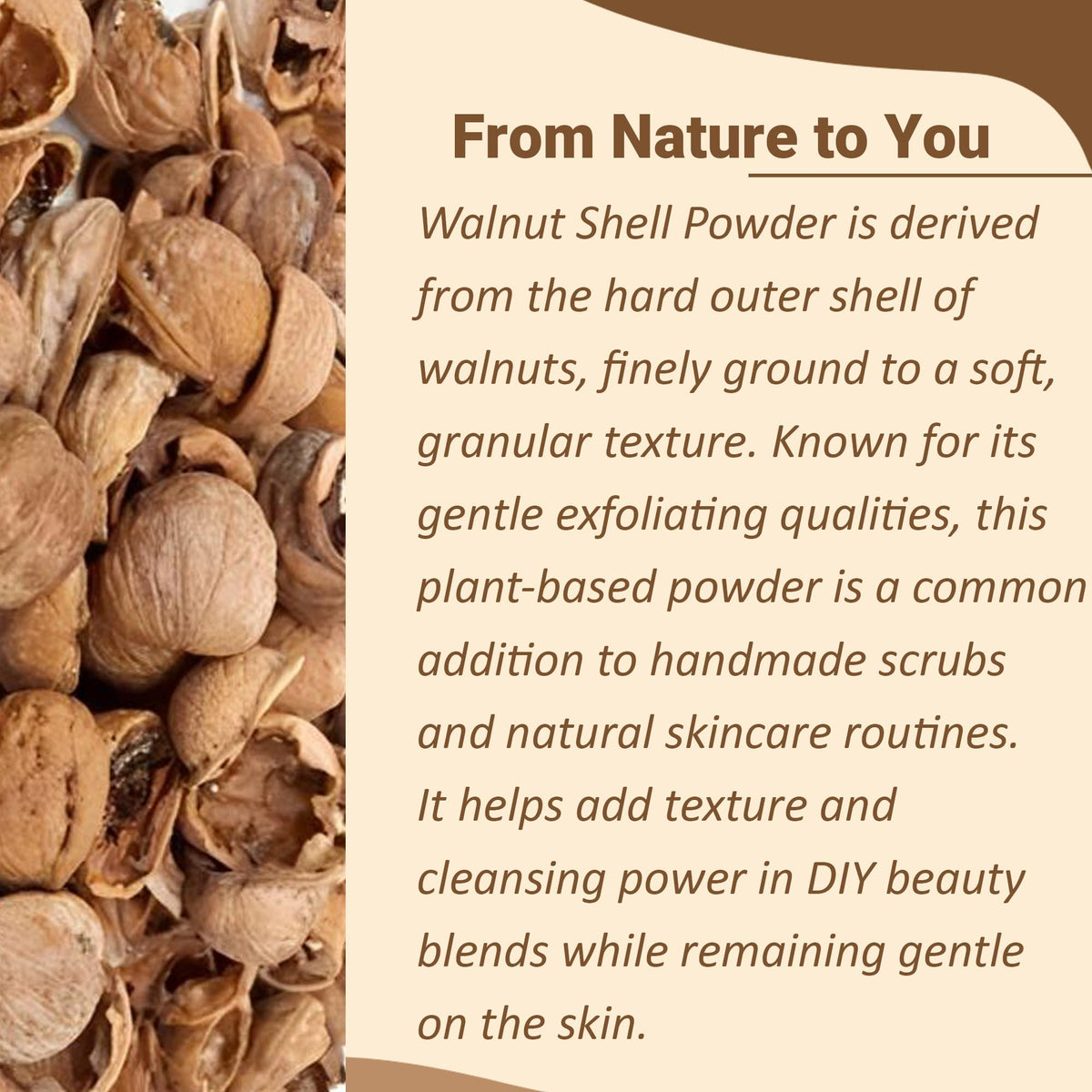 Minature Natural Walnut Shell Powder - 227g - image 2