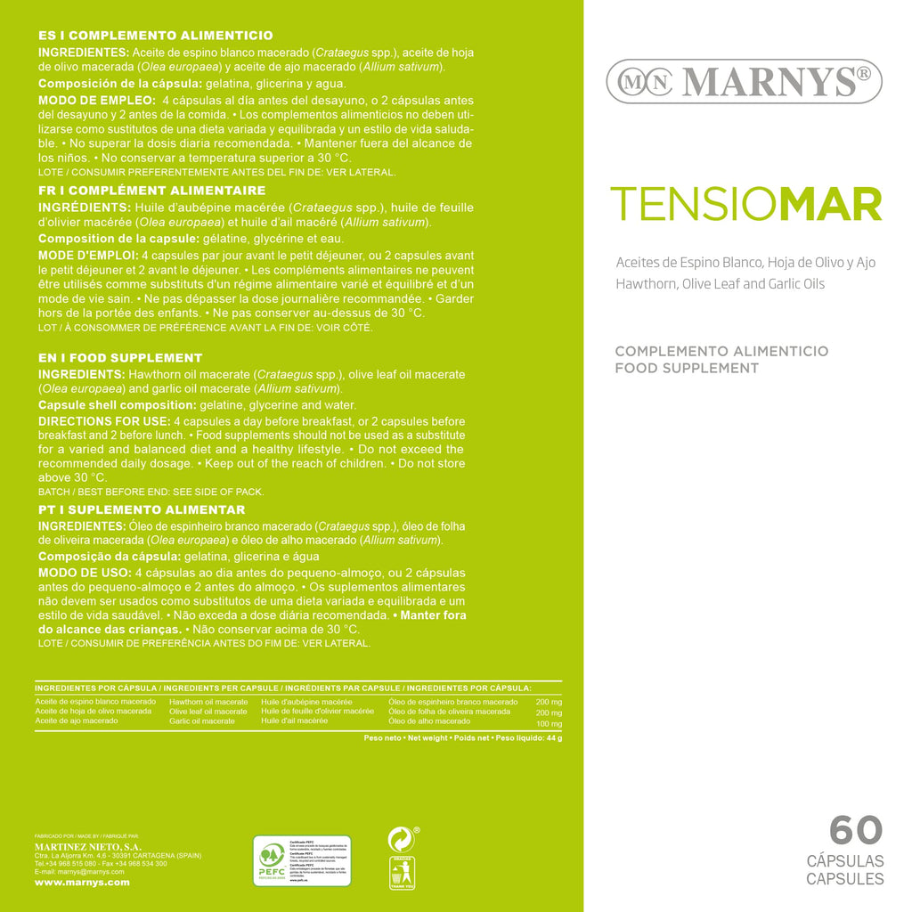 Marnys Tensiomar Heart Function Support - 60 Softgels - image 4