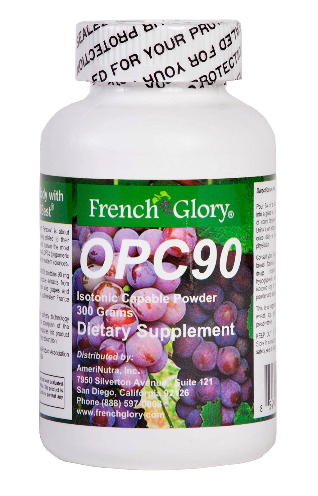 FrenchGlory OPC90 Isotonic OPC Antioxidant Powder - 90 Servings