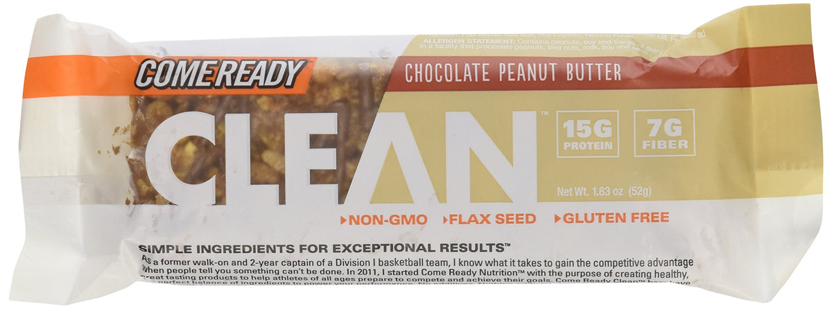Come Ready Clean Nutrition Bar - 12 Count