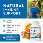 Vitaminerals Z D C Zinc Complex 50mg Vitamin D3 - 120 Capsules - image 3