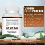 Arazo Nutrition Organic Coconut Oil 2000 MG - 120 Softgels - image 4