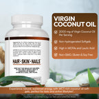 Arazo Nutrition Organic Coconut Oil 2000 MG - 120 Softgels - image 4