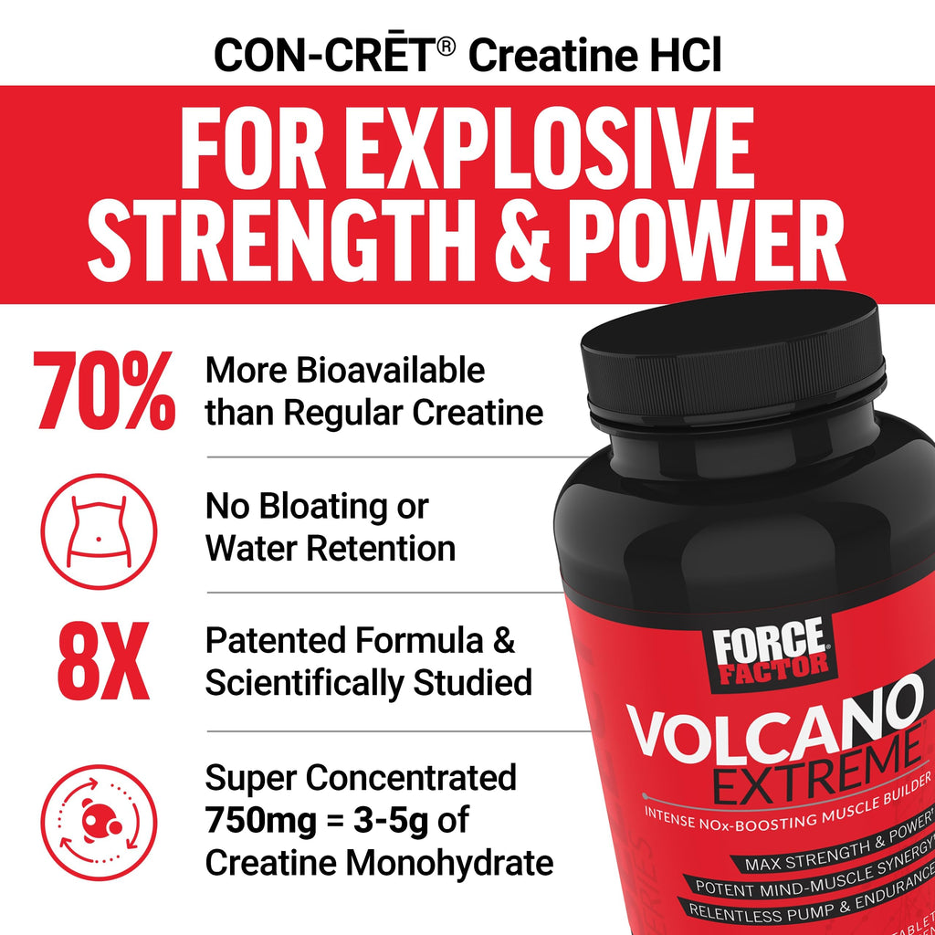 Force Factor Volcano Extreme Pre-Workout Nitric Oxide Booster - 90 Tablets - image 5