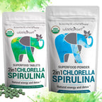 Wizelephant Chlorella Spirulina Powder Organic - 50 Servings - image 6
