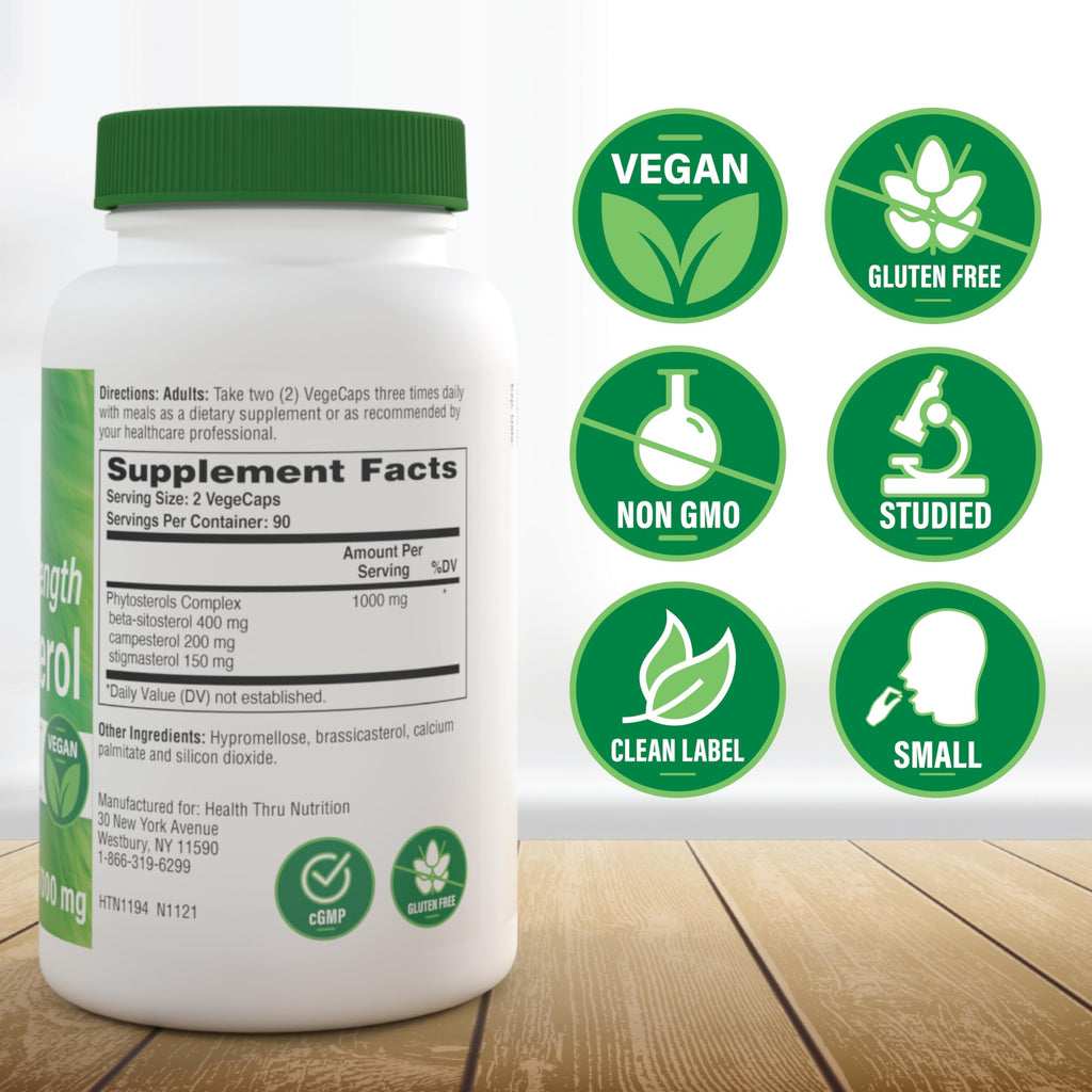 Health Thru Nutrition Ultra Strength Beta Sitosterol 400mg - 180 Capsules - image 3