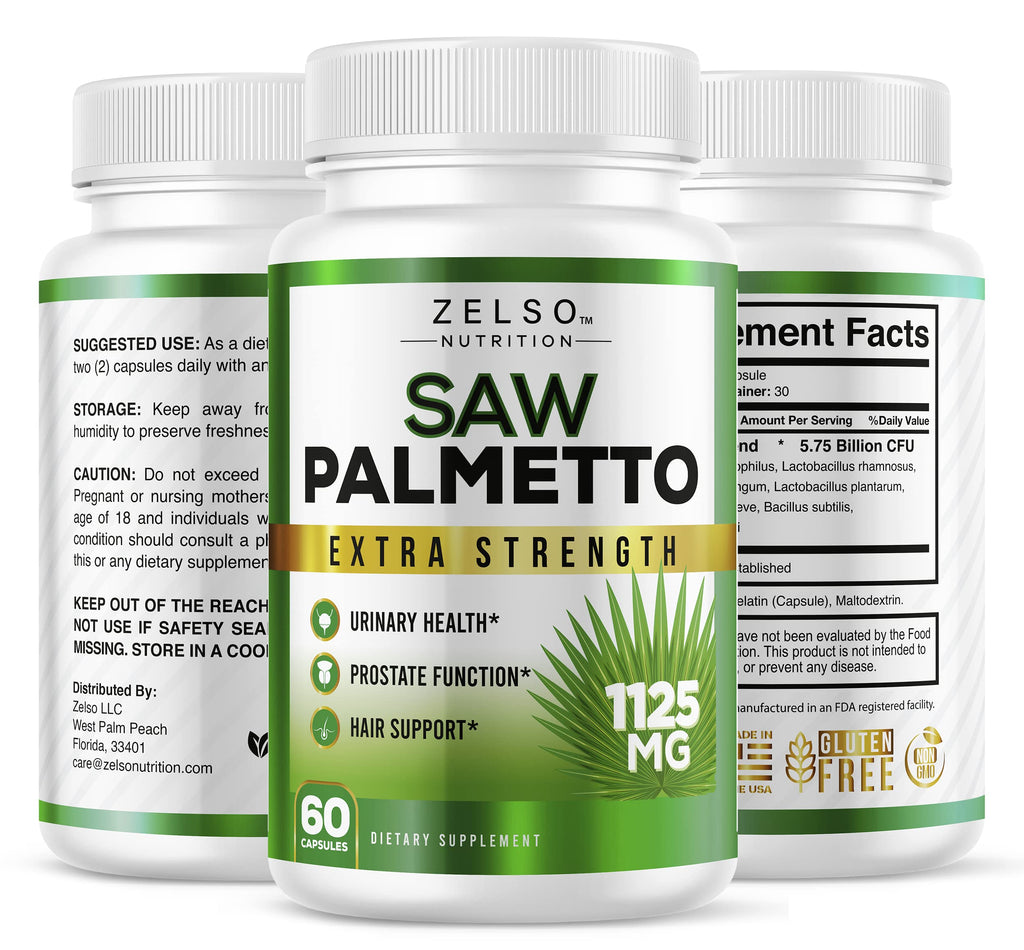 ZELSO Saw Palmetto 3:1 Prostate & Hair Growth Support - 120 Capsules - image 6