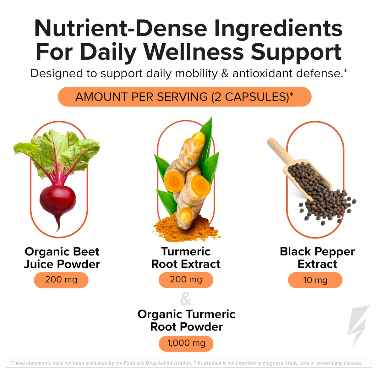 InnoSupps Turmeric + Beet Root Curcumin Capsules - 60 Capsules - image 2