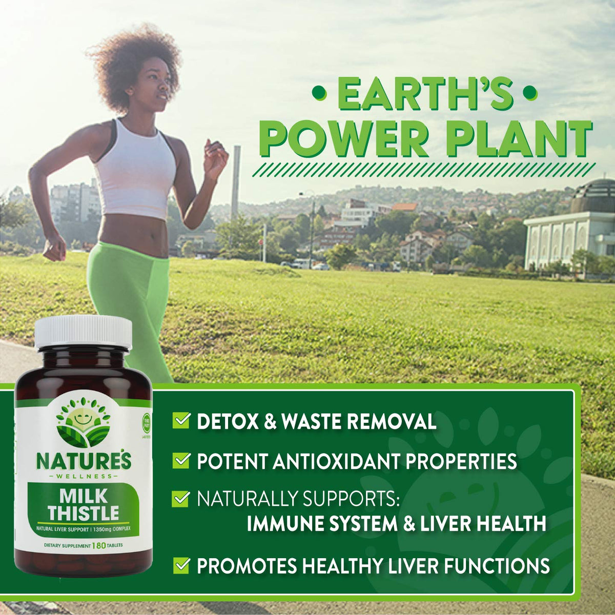 Natures Wellness Milk Thistle Liver Support - 180 Tablets - image 5