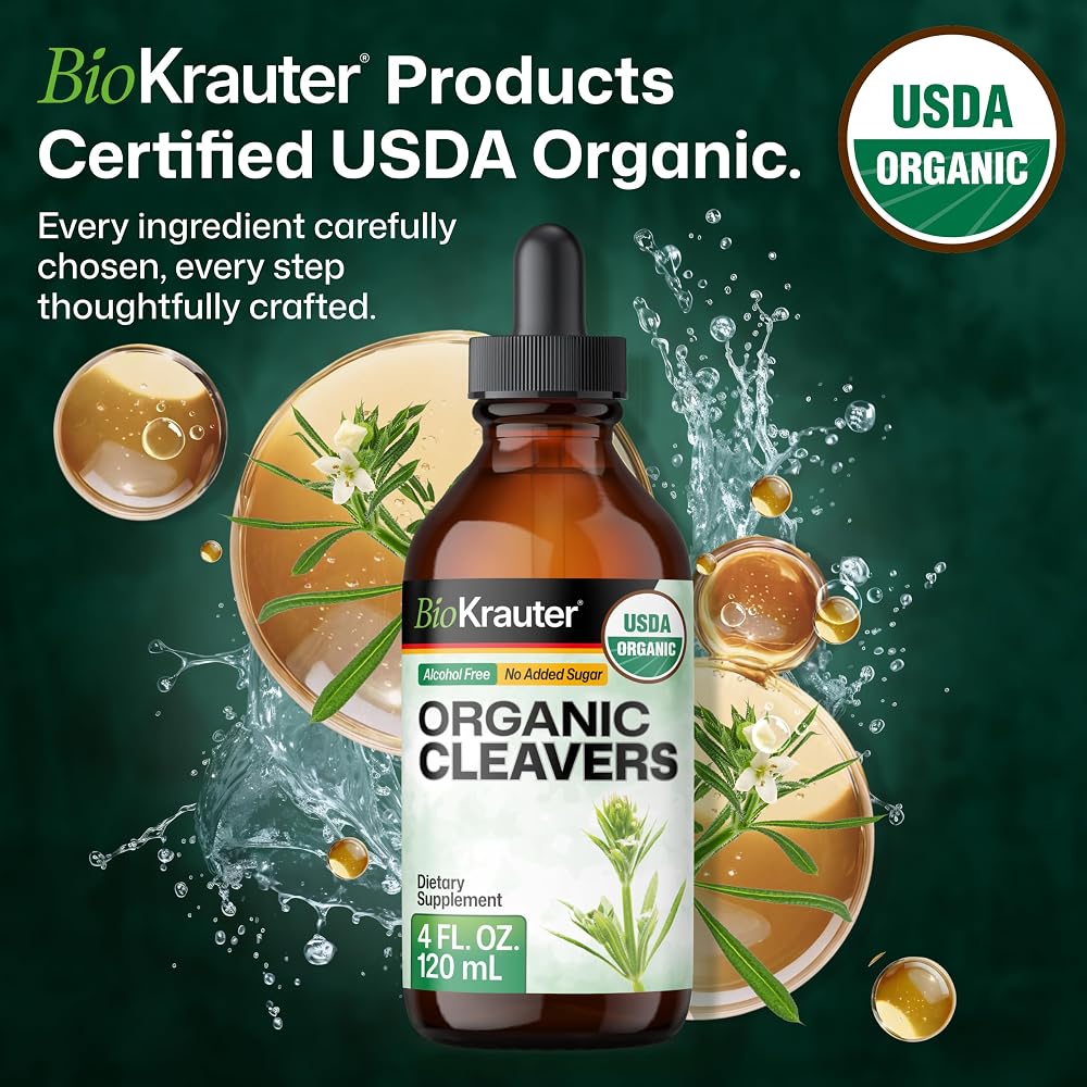 BIO KRAUTER USDA Organic Cleavers for Lymphatic Drainage & Detox - image 3
