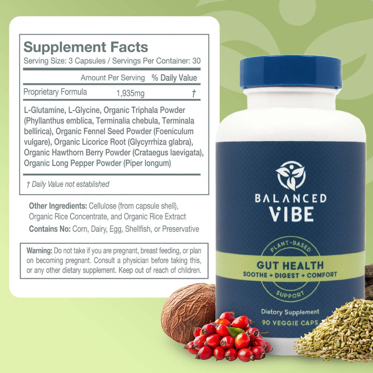 Balanced Vibe 7-in-1 Gut Health Supplement - 90 Capsules - image 4