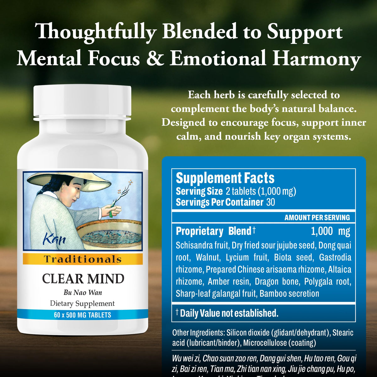 Kan Herb Company Clear Mind Formula Cognitive Clarity - 60 Tablets - image 3