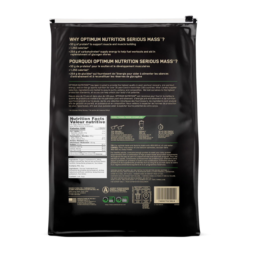 Optimum Nutrition Serious Mass Weight Gainer Protein Powder