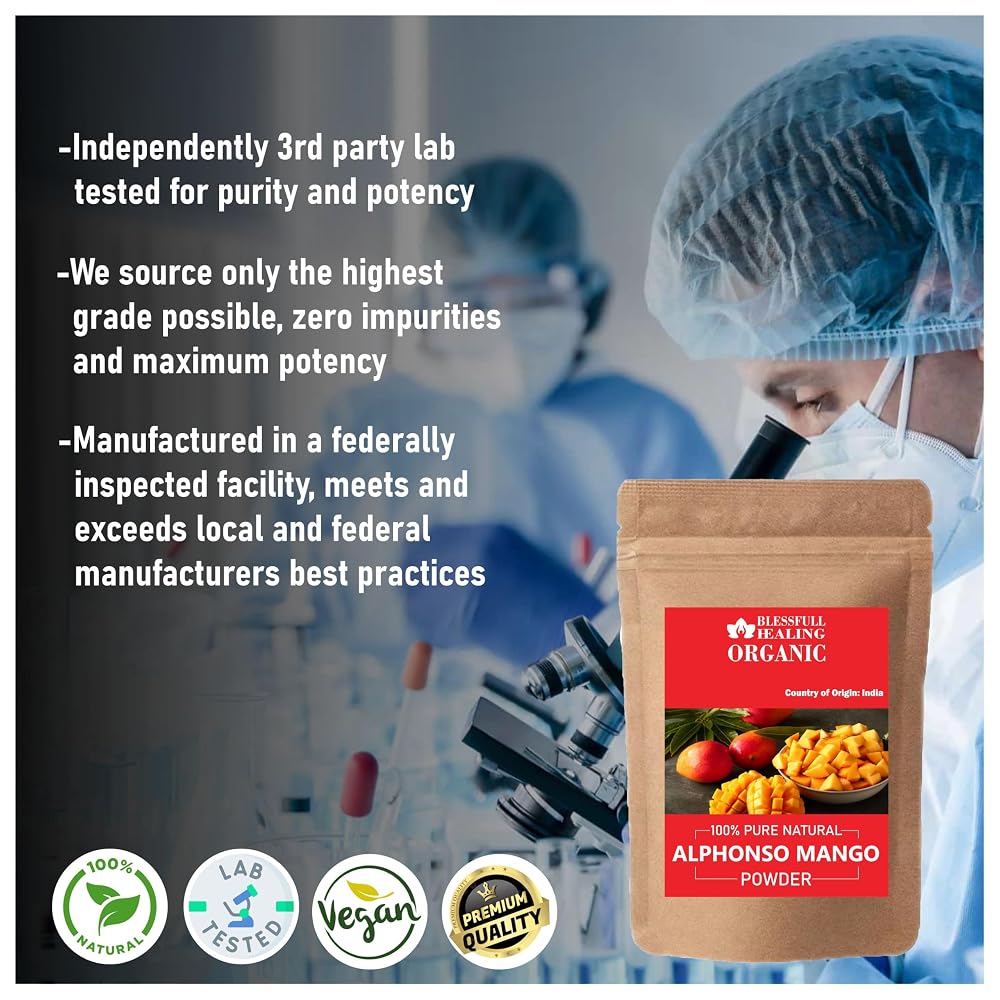 Blessfull Healing Organic Alphonso Mango Powder 100% Pure Natural 200