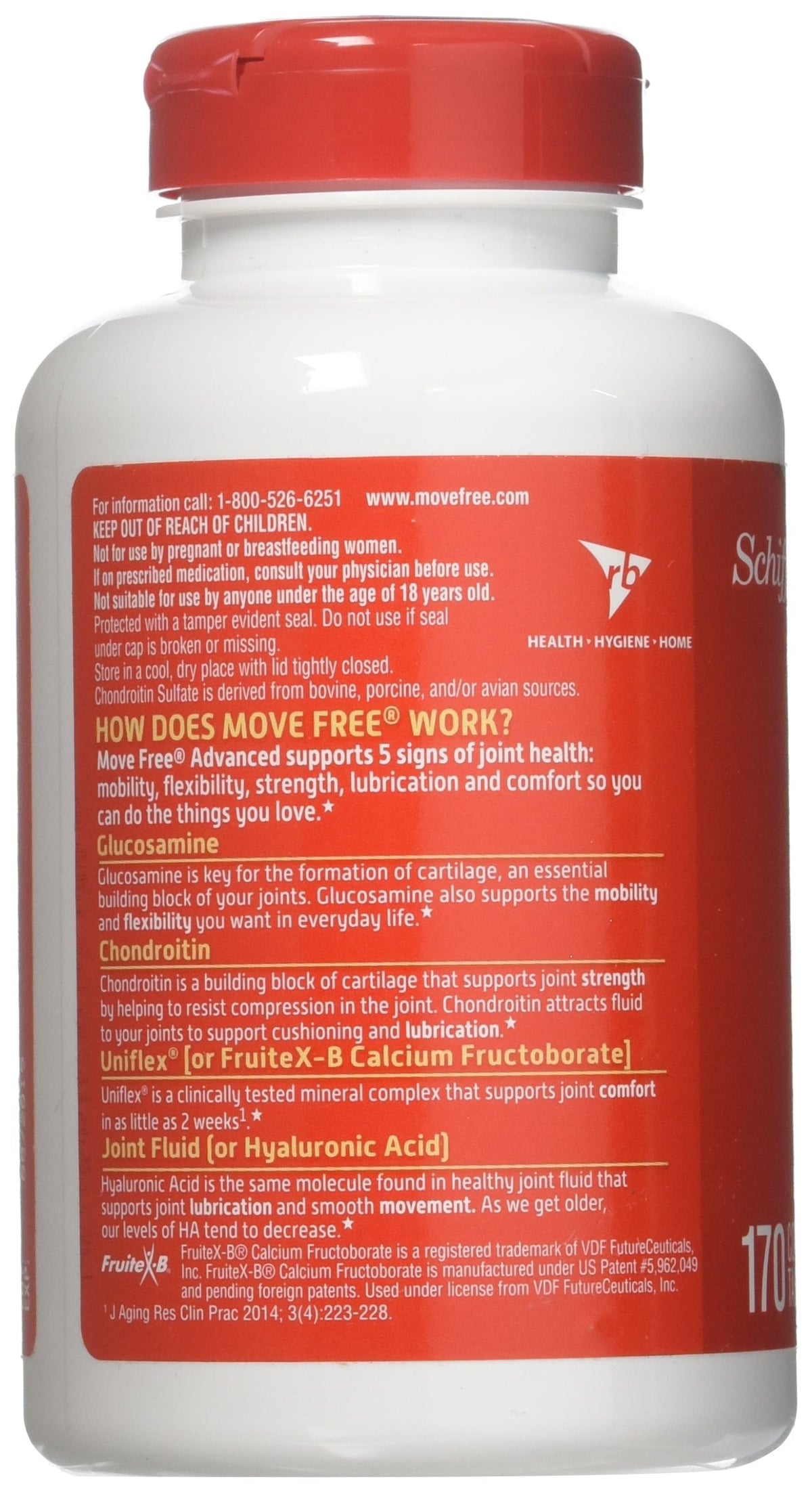 Schiff Move Free Advanced Glucosamine Chondroitin - 170 Tablets - image 2