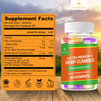 AFXMATE Hemp Gummies Omega 3-6-9 for Relaxation - 120 Gummies - image 6