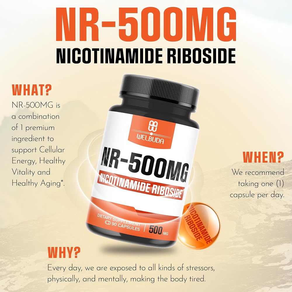 WELBUDA NAD+ Supplement with Nicotinamide Riboside 500mg - 90 Capsules - image 5