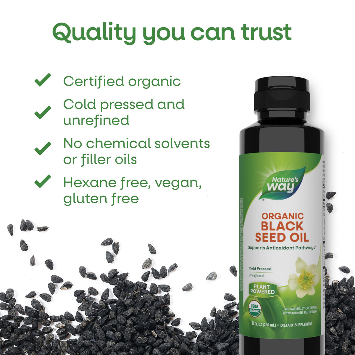 Nature's Way Organic Black Seed Oil - 8 Fl Oz - image 4