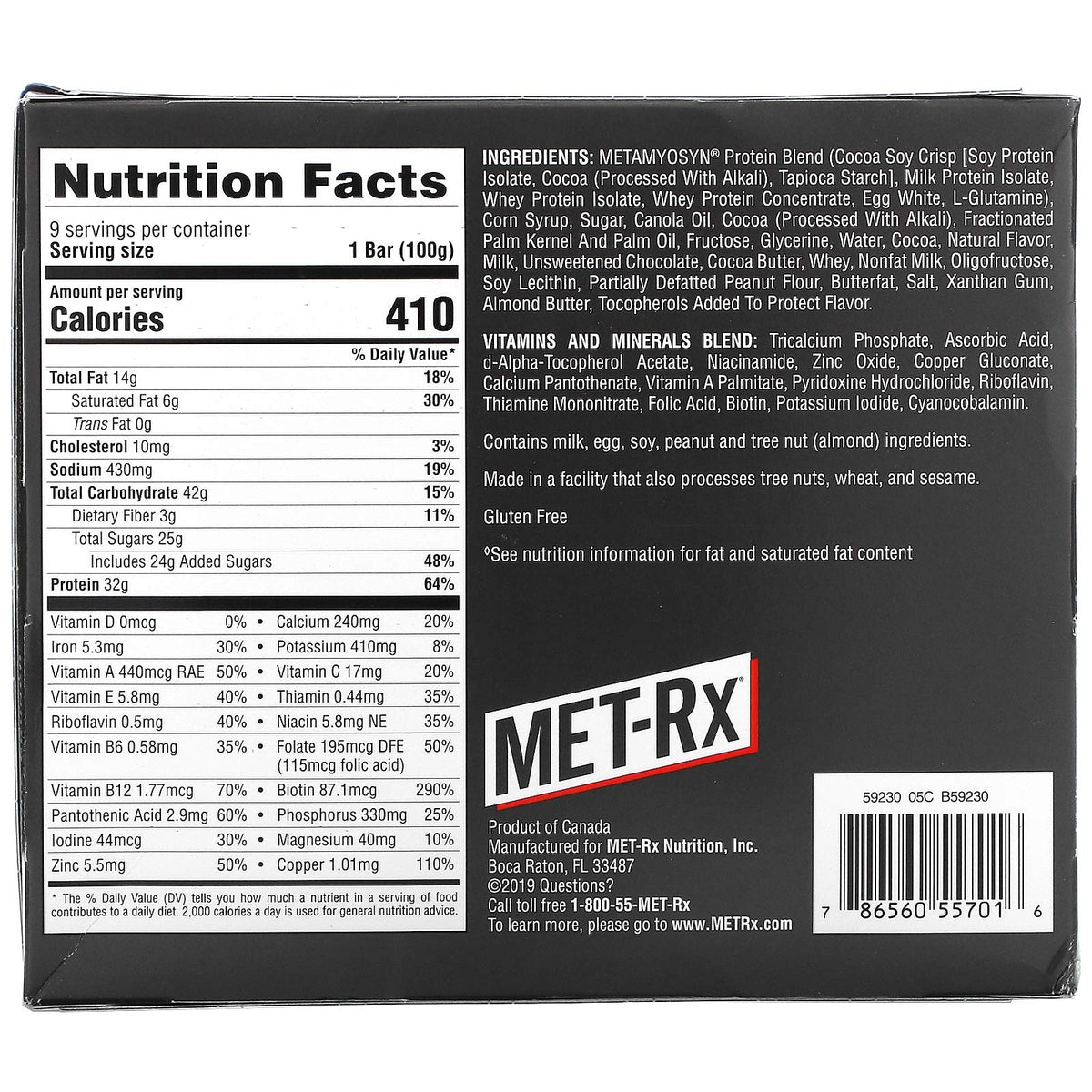 MET-Rx Big 100 Colossal Meal Replacement Bar - 1 Bar - image 3