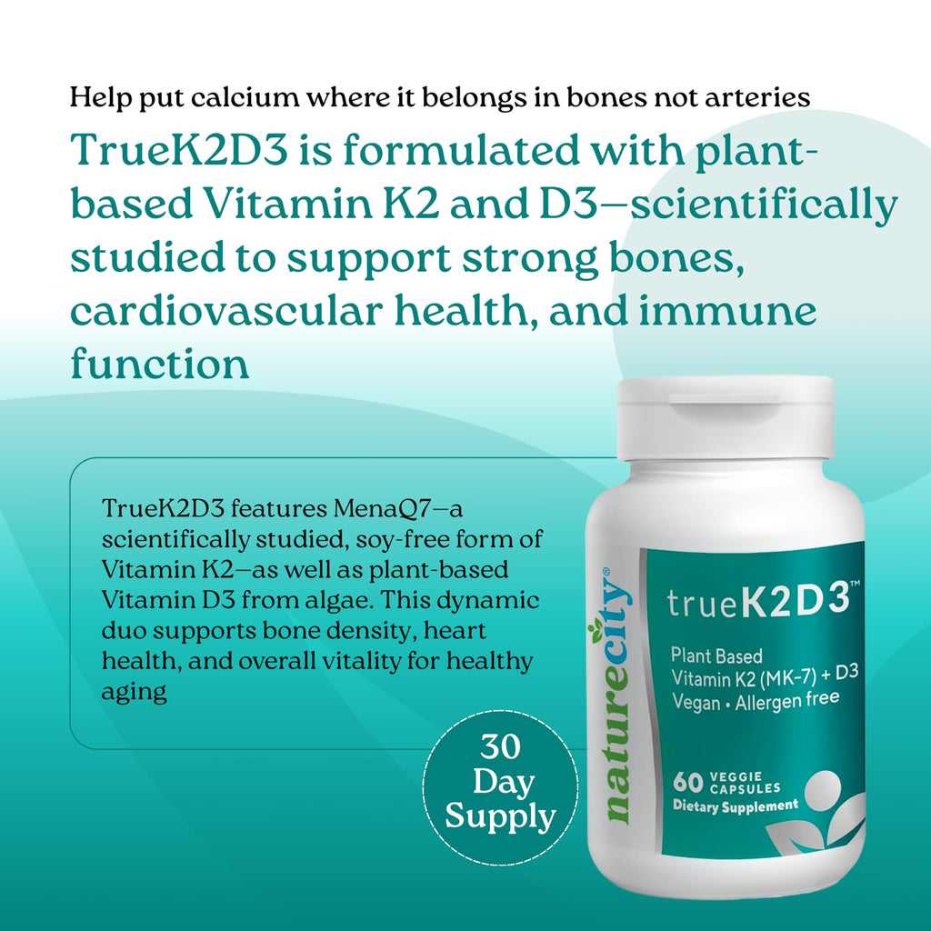 NatureCity TrueK2D3 Plant Based Vitamin K2 & D3 Supplement - image 2