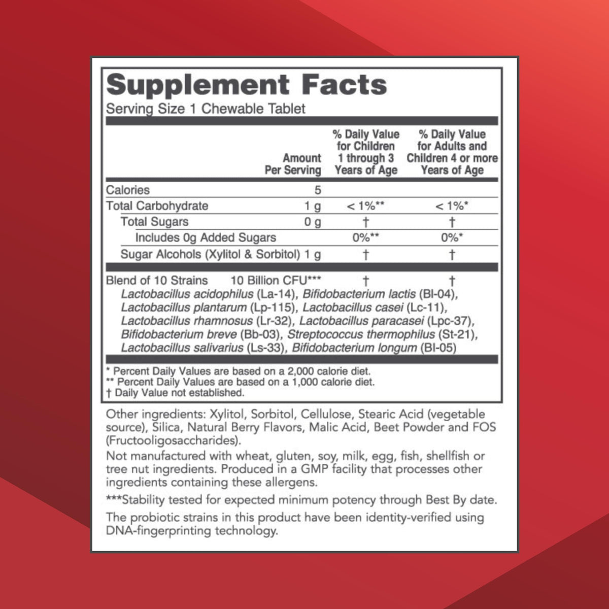 PROTOCOL FOR LIFE BALANCE Chewable ProtoDophilus 10 Billion - 60 Chewables - image 2