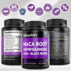 PrimeMD 6-in-1 Organic Maca Root Ashwagandha Capsules 1710mg