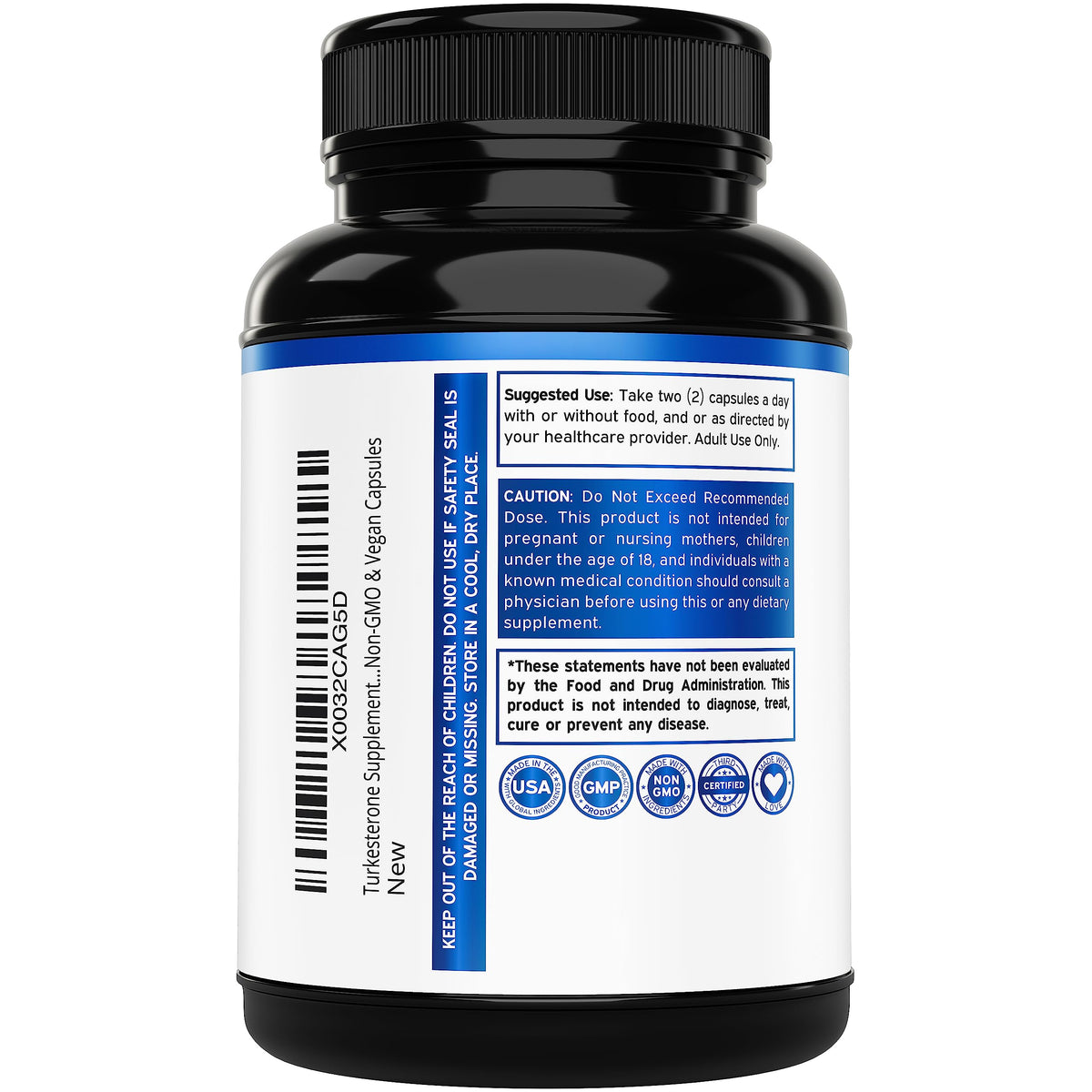 DORADO NUTRITION Turkesterone 500mg - 120 Capsules - image 3
