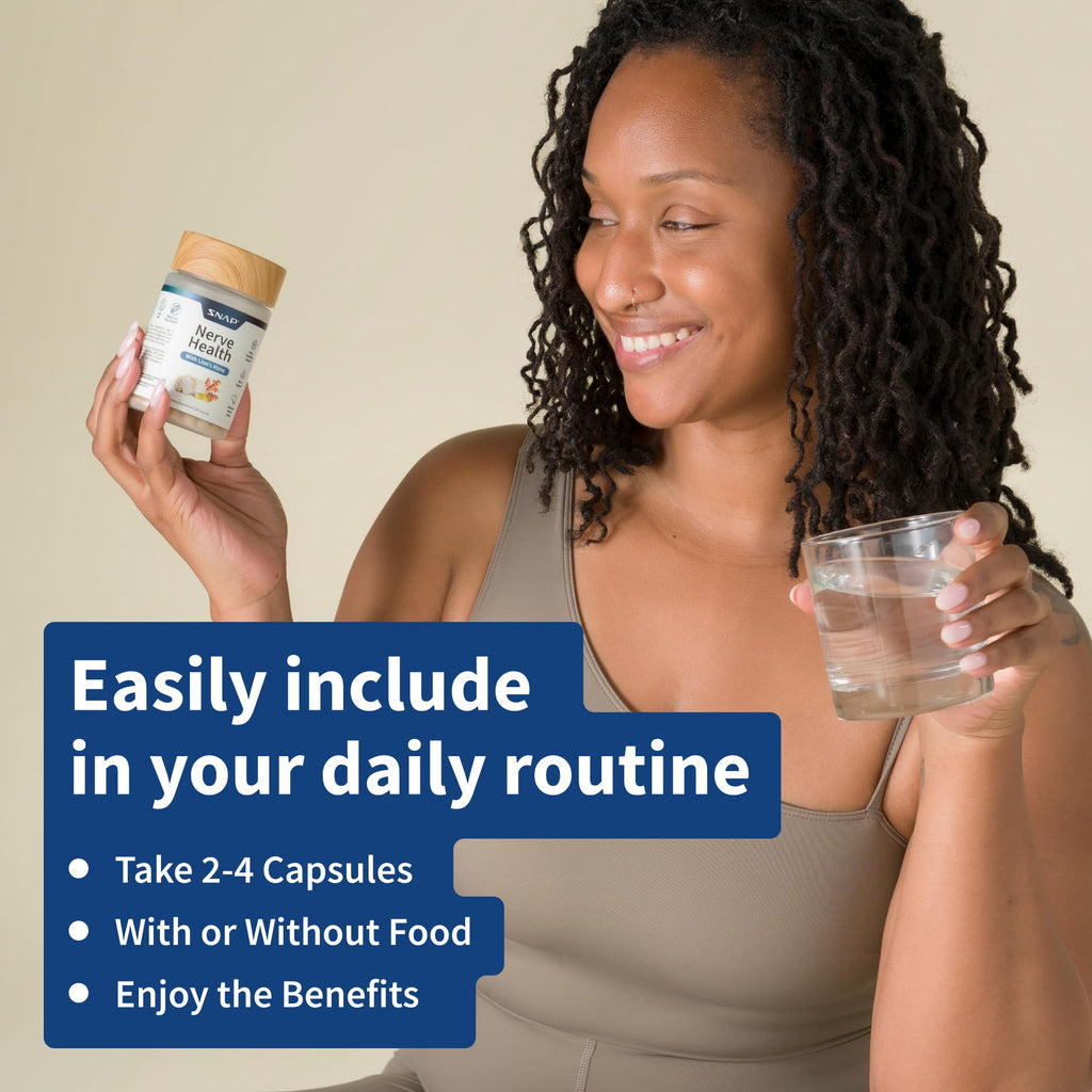 Snap Supplements Nerve Health Support with Lion's Mane - 60 Capsules - image 8