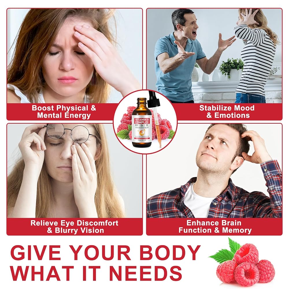 Daiasns Vitamin B Complex Liquid Drops Energy Support - 40 Servings - image 4