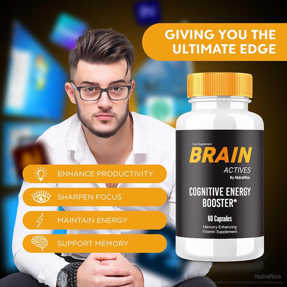 NutraRize Brain Actives Capsules for Focus & Concentration - 180 Capsules - image 4