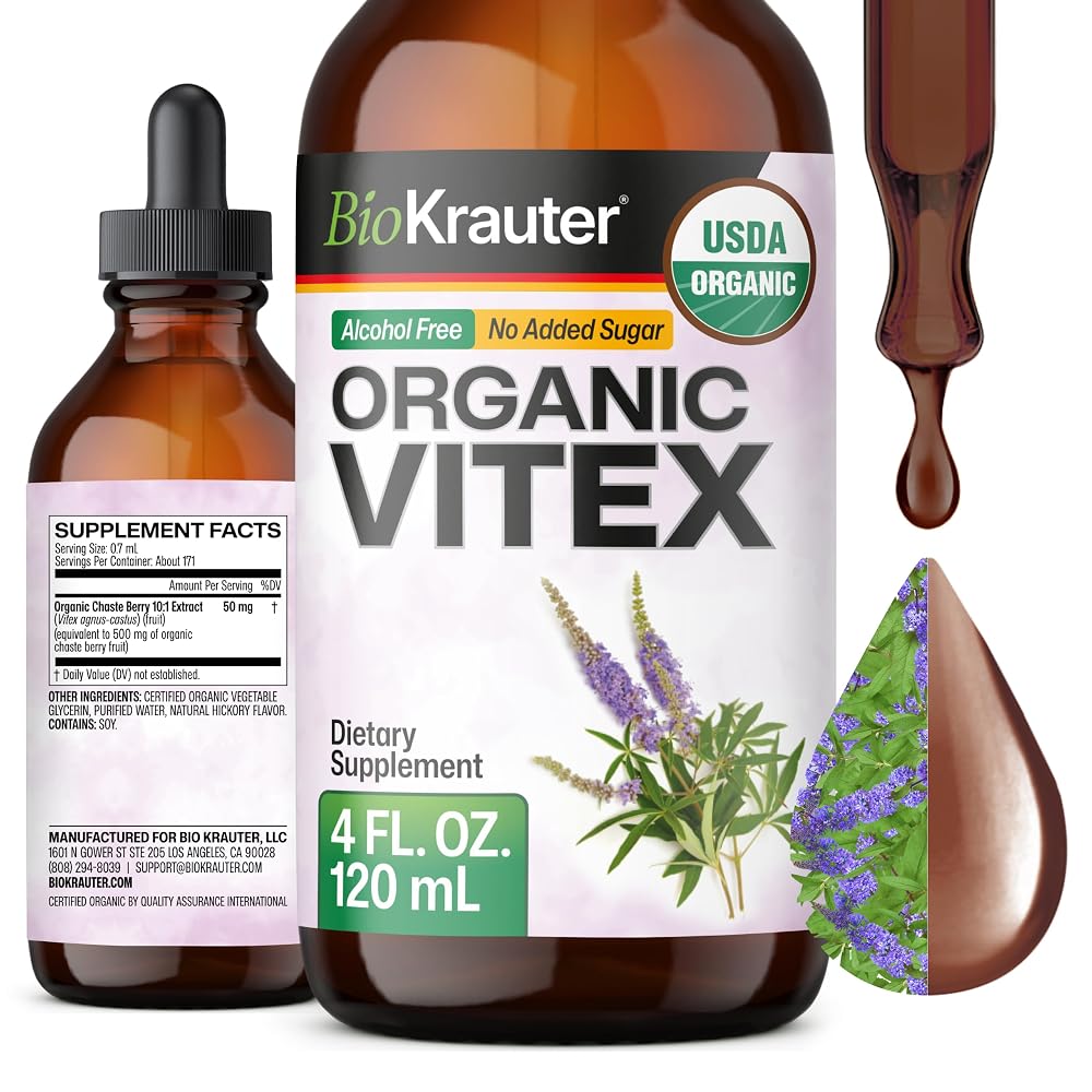 BIO KRAUTER Vitex Chasteberry for Menopause Support - 4 Fl Oz