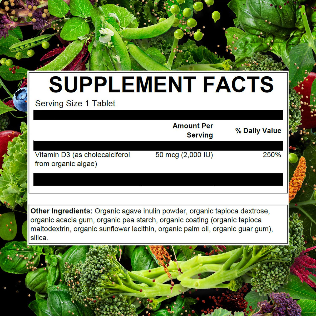 PlantFusion Vegan Vitamin D3 2000 IU Bone Health - 60 Tablets - image 4