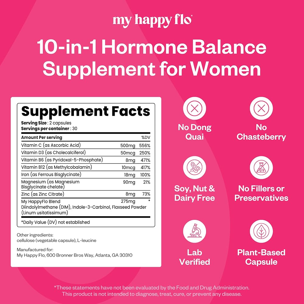 My Happy Flo Heavy Period Relief Supplement - 60 Capsules - image 5