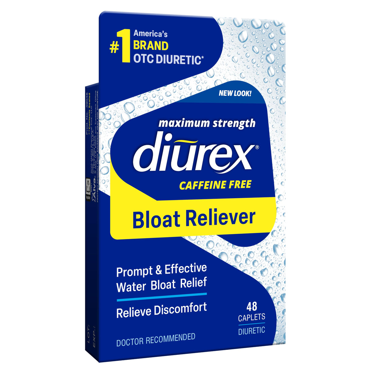 Diurex Caffeine-Free Bloat Relief Maximum Strength - 48 Caplets - image 2