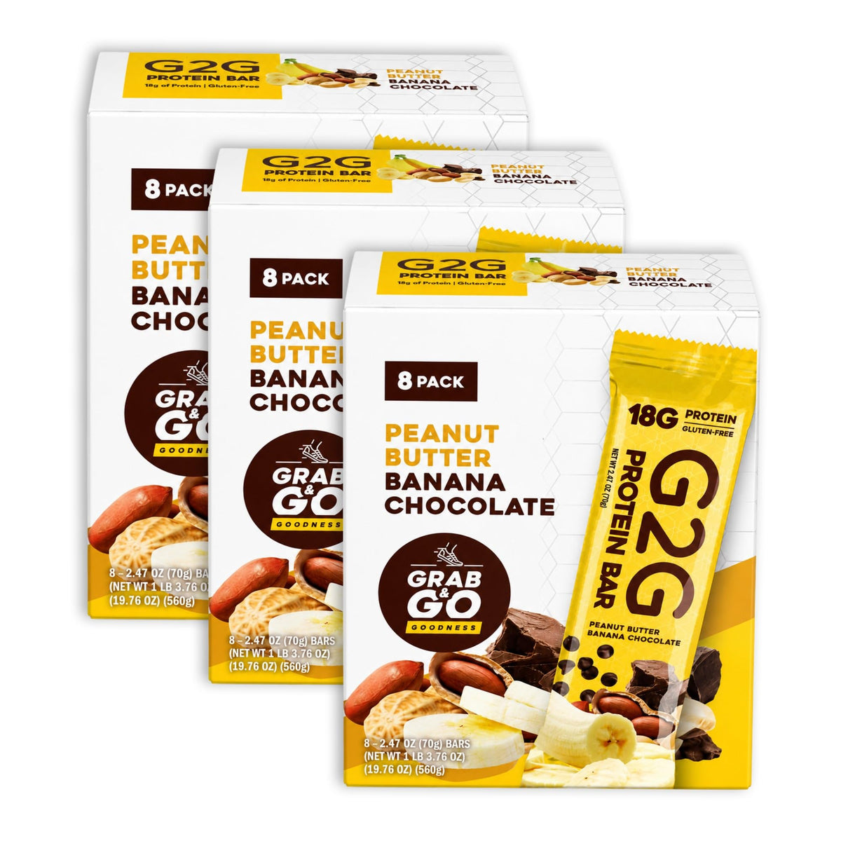 G2G Protein Bar, Peanut Butter Banana Chocolate Parent