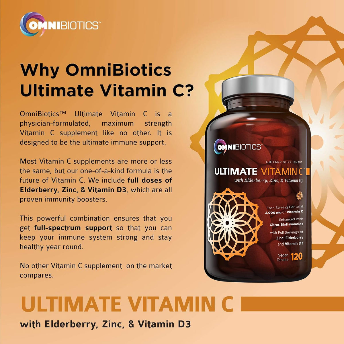OmniBiotics Vitamin C + Multivitamin + Vitamin D3 + Vitamin B Complex