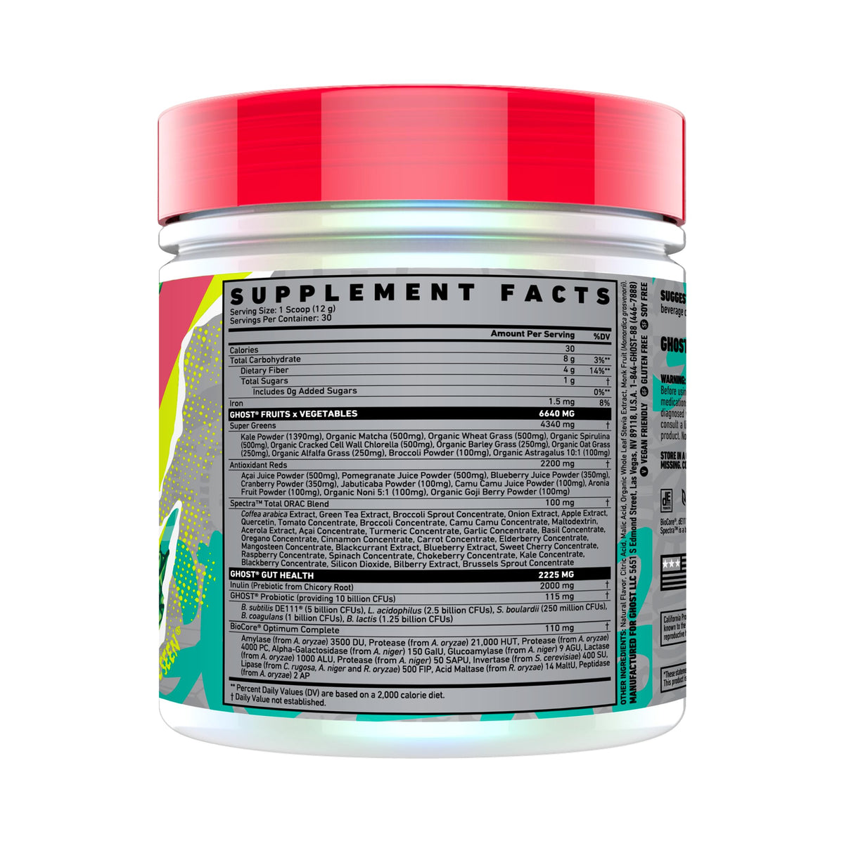 GHOST Greens Powder - 30 Servings, Gluten-Free