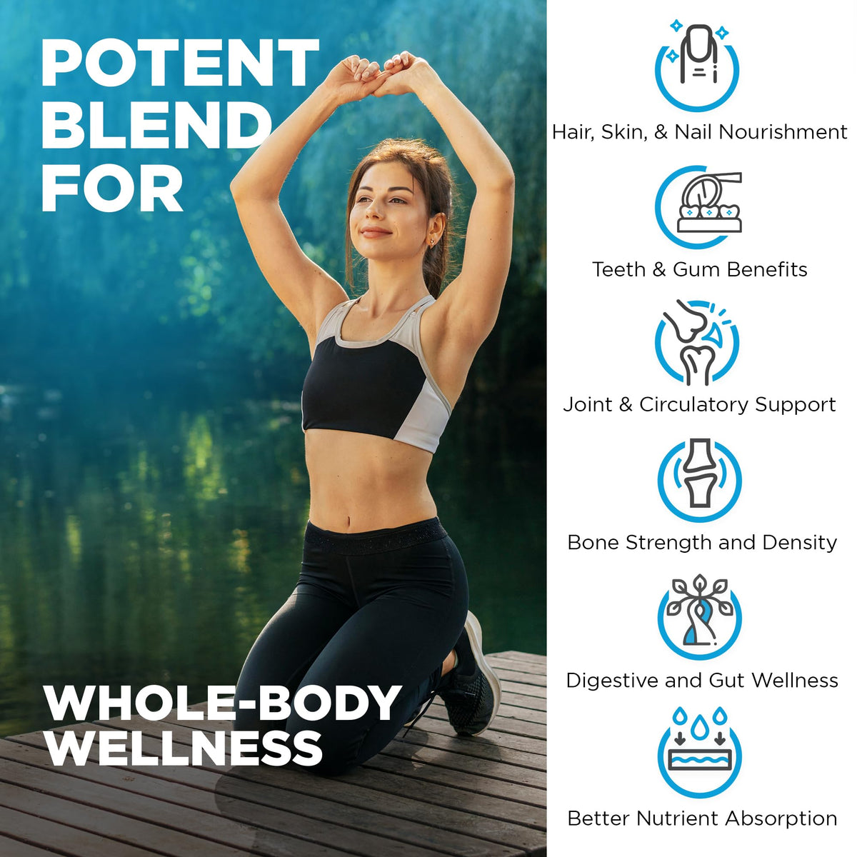 Nutrivein Premium Multi Collagen Capsules 2250mg - 180 Capsules - image 4