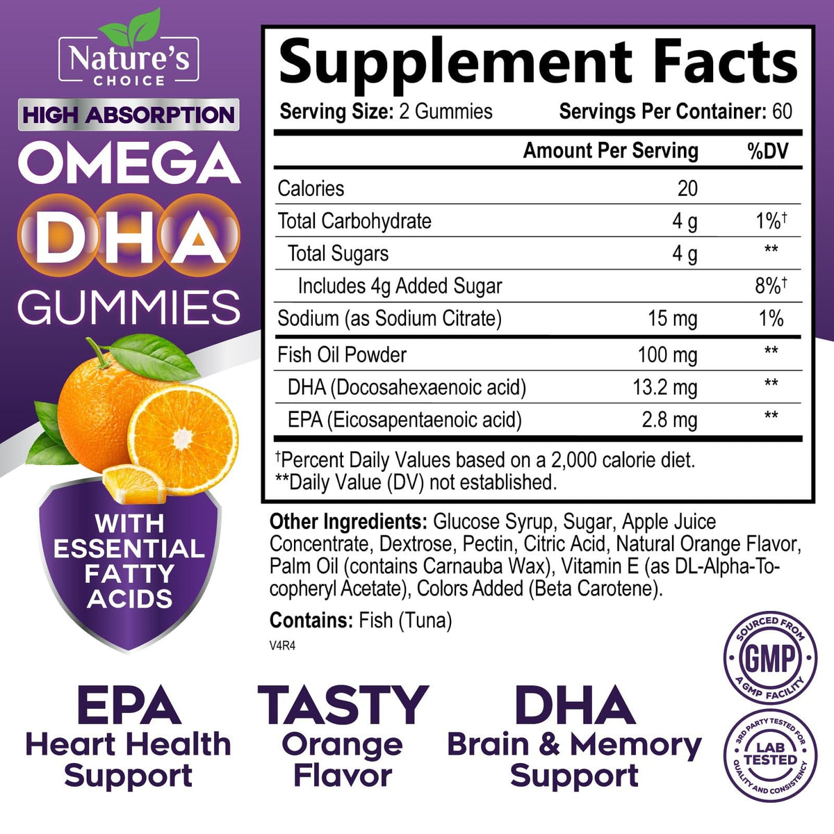 Nature's Choice Omega 3 Fish Oil Gummies - Triple Strength Omega3