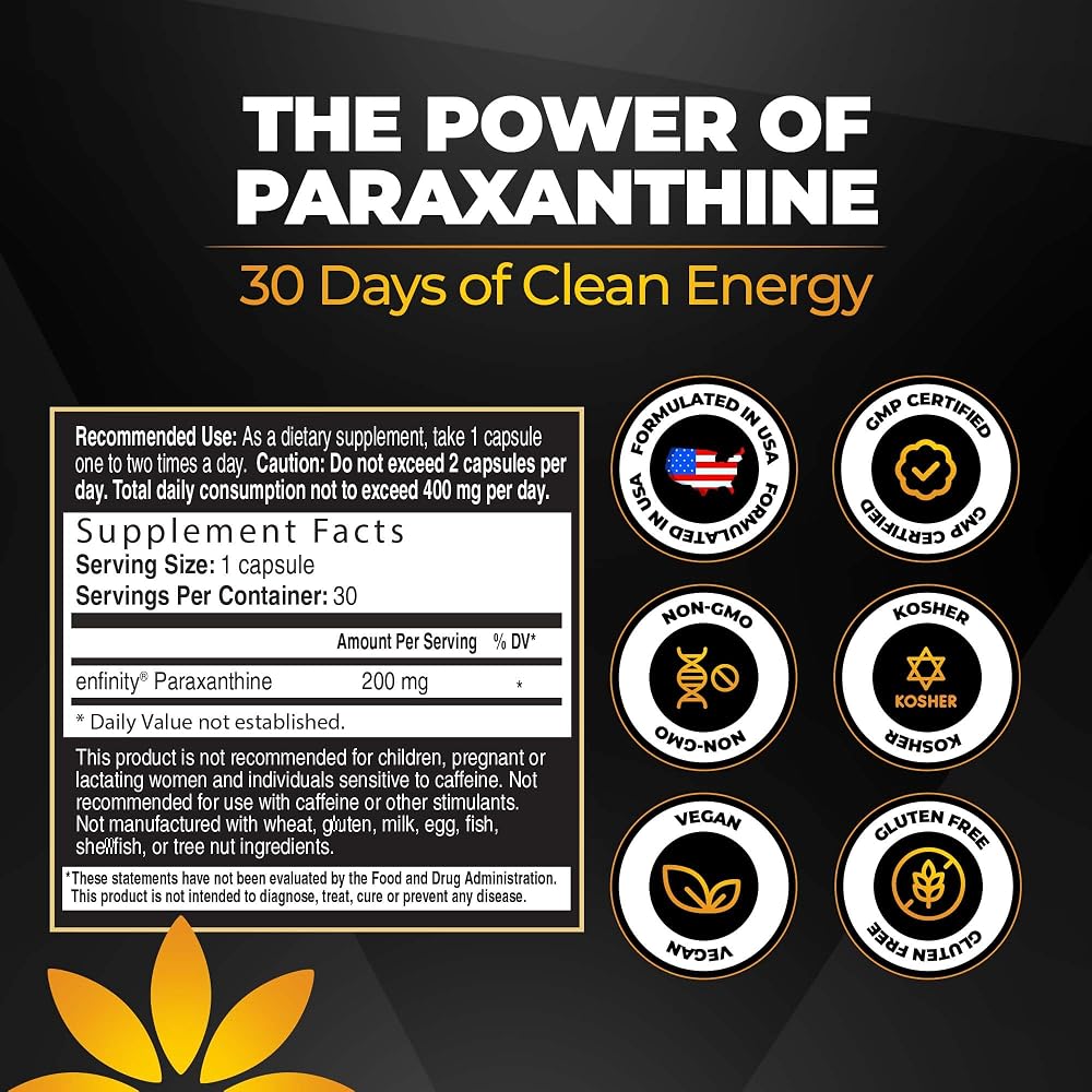 Vita Bloom Labs Enfinity Paraxanthine Capsules Clean Energy - 30 Capsules - image 7