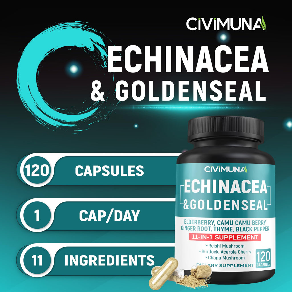 CIVIMUNA Echinacea Extract Capsules - 120 Capsules - image 2