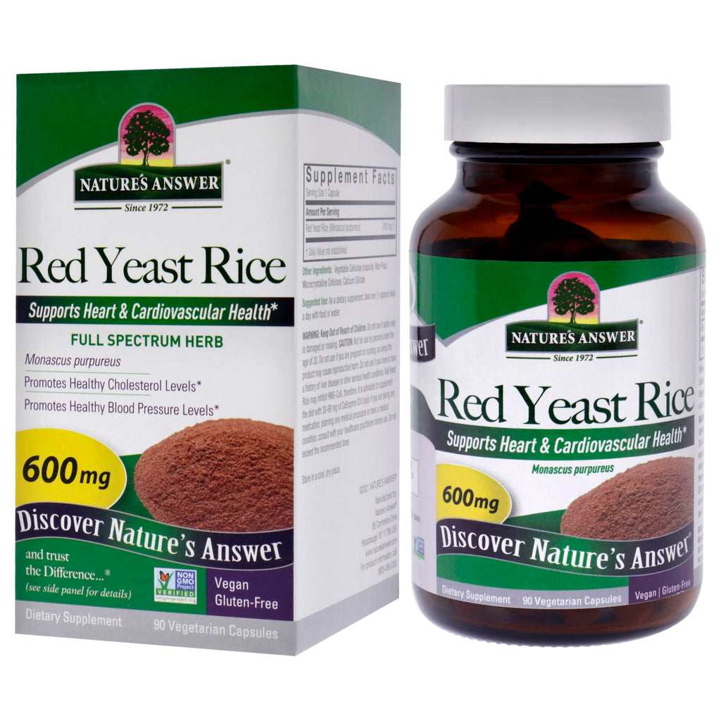 Nature's Answer Red Yeast Rice Vegetarian Capsules - 90 Count - image 4