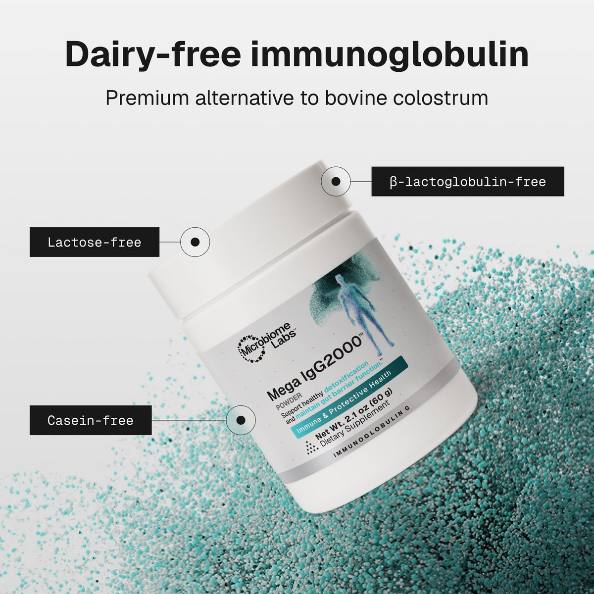 Microbiome Labs Mega IgG2000 Gut Health Powder - 2.1 Ounces - image 3