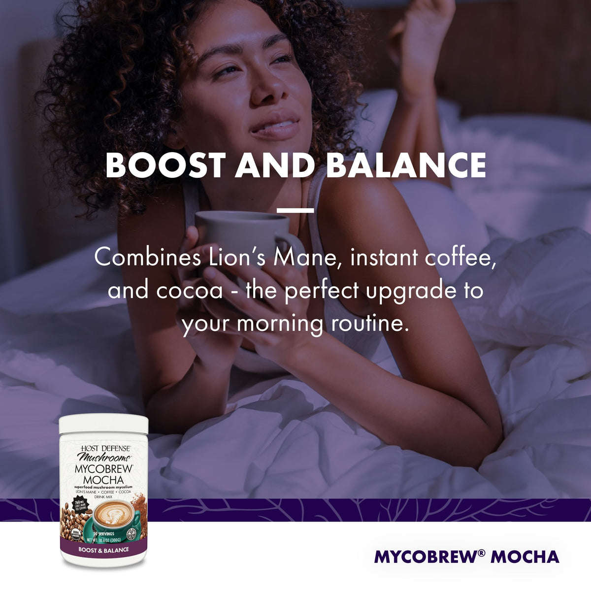 Host Defense MycoBrew Mocha Drink Mix - Mocha Powder with Lion's Mane