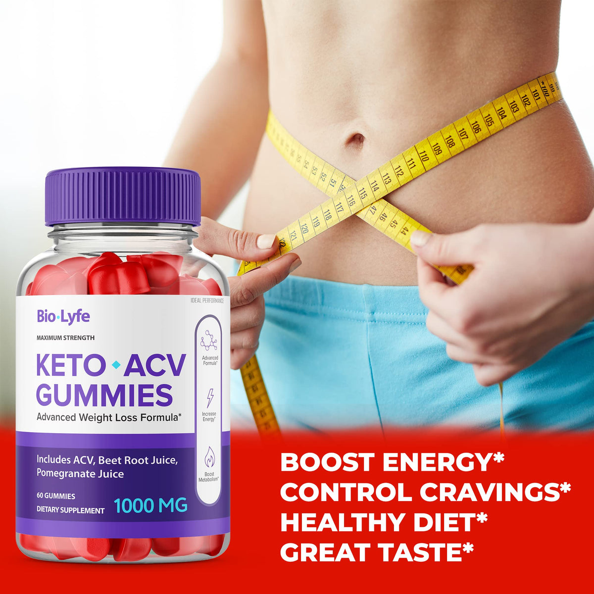 IDEAL PERFORMANCE Biolyfe Keto ACV Gummies - 300 Count - image 4